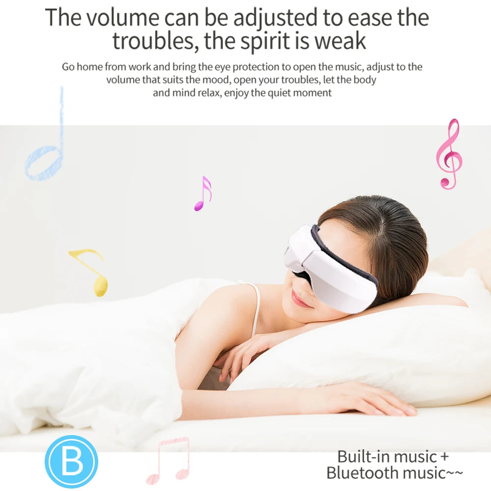 6D Smart Eye Massager with Bluetooth Music Relaxation - Smarsty