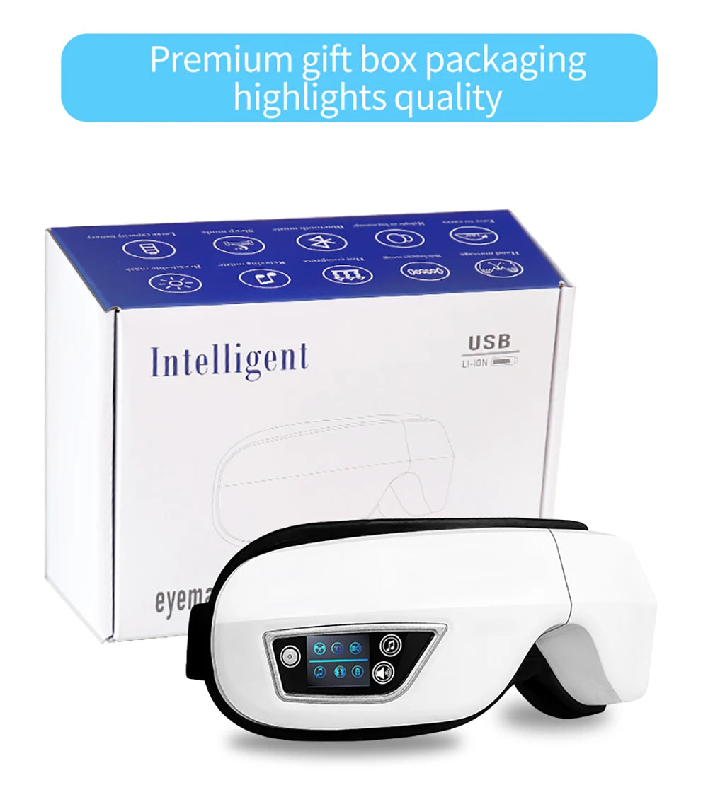 6D Smart Eye Massager with Bluetooth Music Relaxation - Smarsty