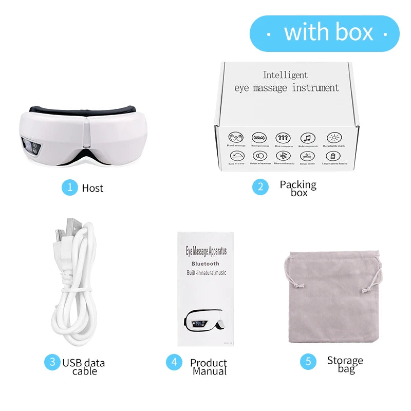 6D Smart Eye Massager with Bluetooth Music Relaxation - Smarsty