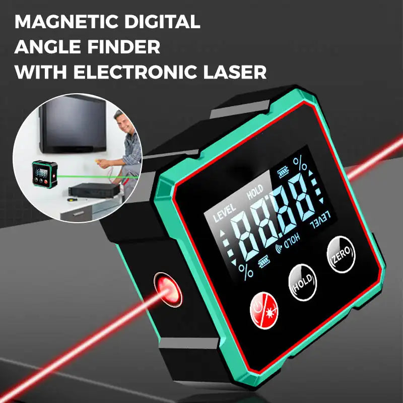 Laser Digital Protractor Inclinometer with Magnetic Base - Smarsty