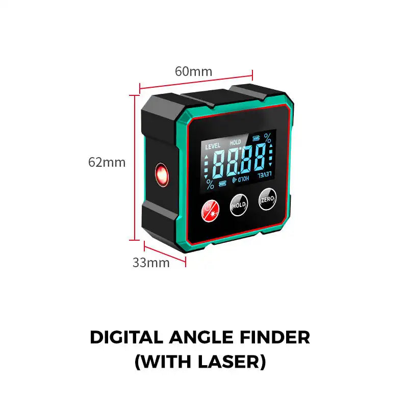 Laser Digital Protractor Inclinometer with Magnetic Base - Smarsty