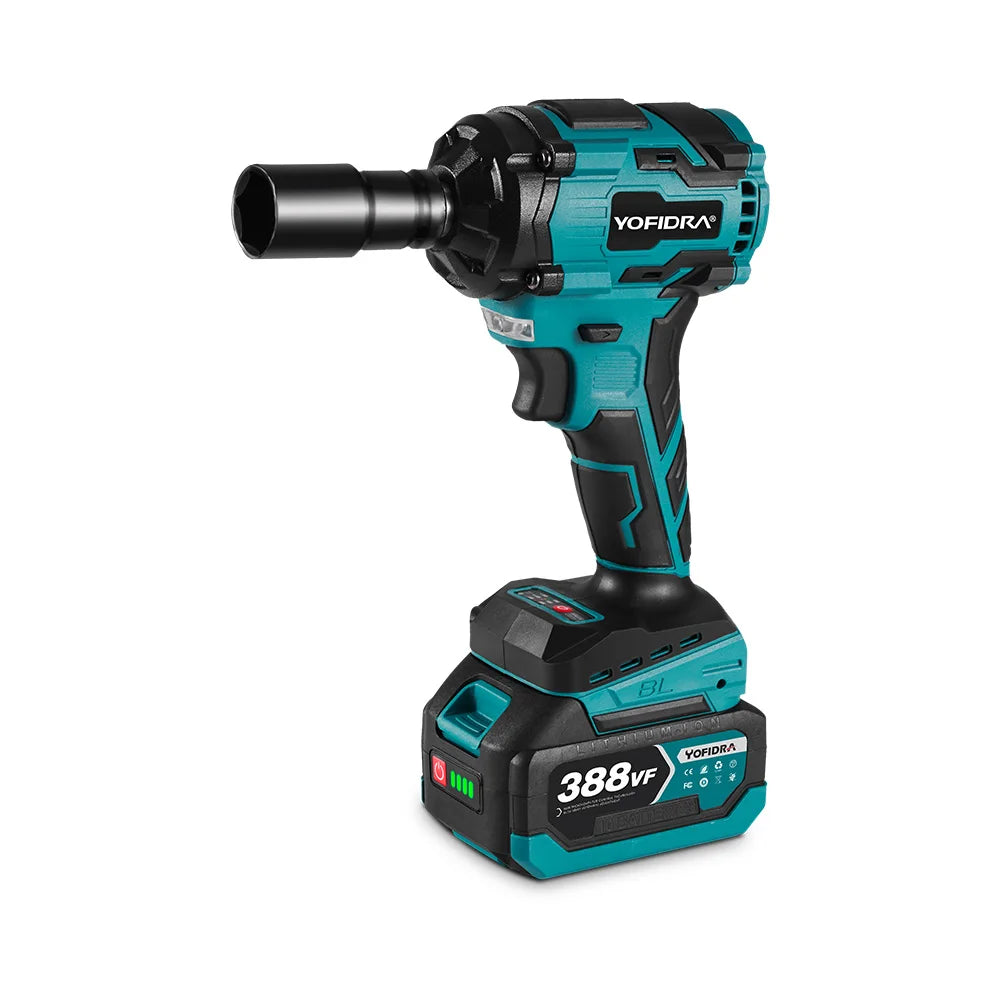 YOFIDRA 1/2 Inch Brushless Electric Impact Wrench Cordless Efficiency - Smarsty