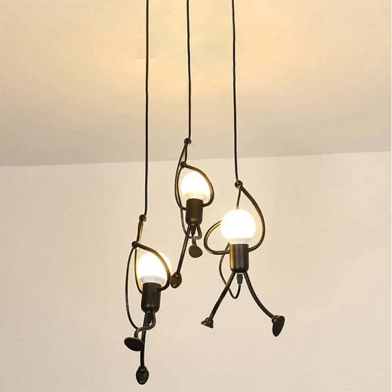 Vintage Iron Chandelier LED Ceiling Lamp for Kids Room - Smarsty
