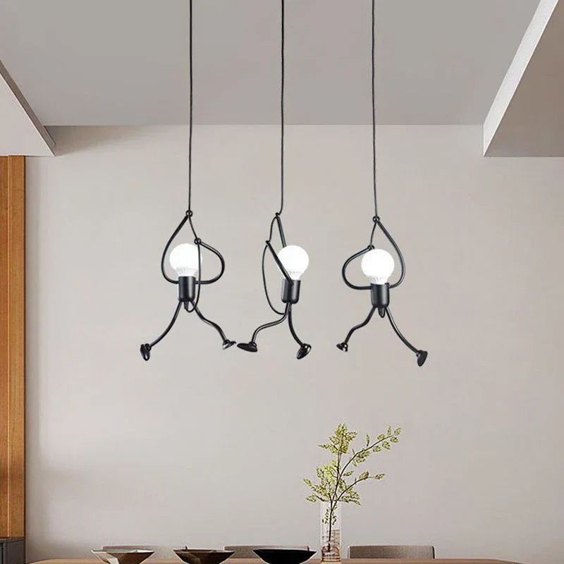 Vintage Iron Chandelier LED Ceiling Lamp for Kids Room - Smarsty
