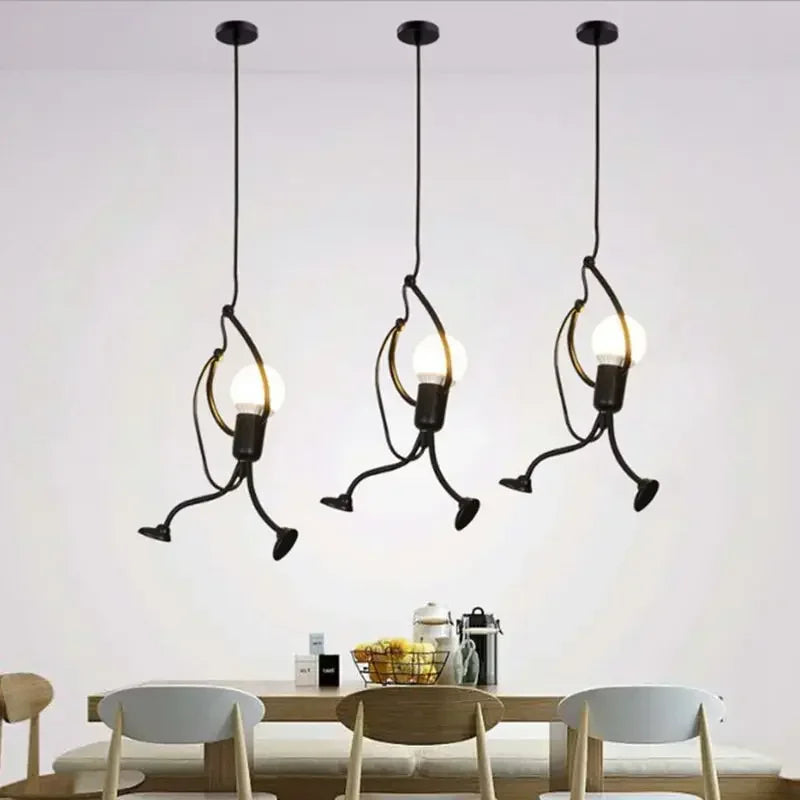Vintage Iron Chandelier LED Ceiling Lamp for Kids Room - Smarsty