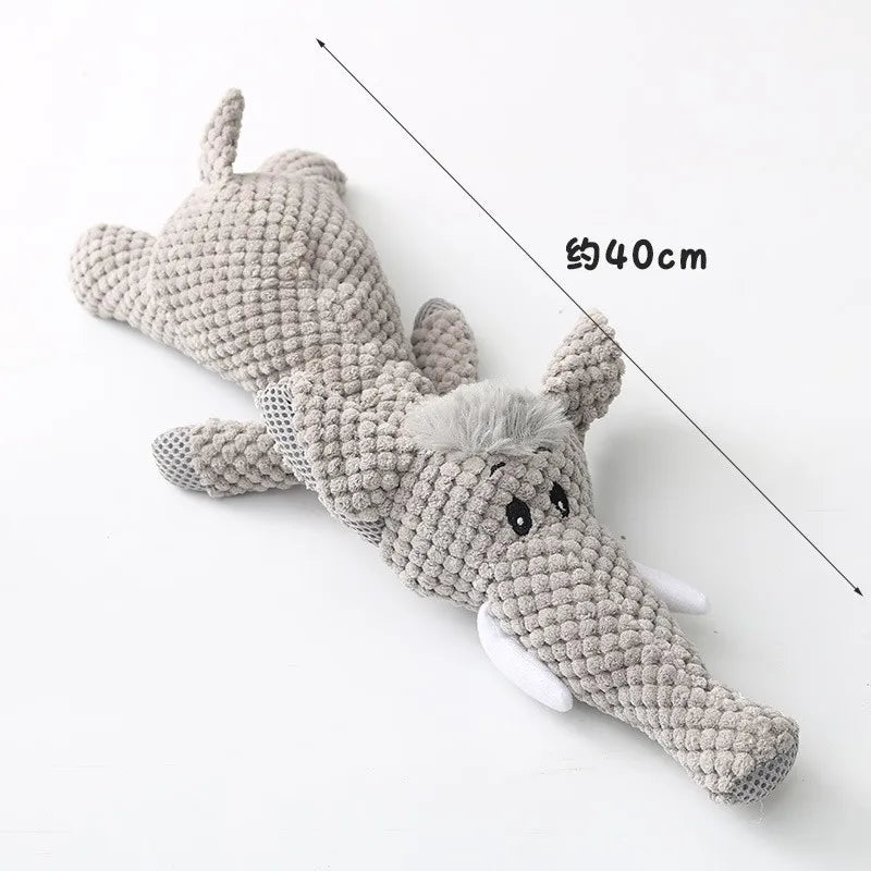 Plush Cartoon Puppy Dog Squeaky Chew Toy for Small Dogs - Smarsty