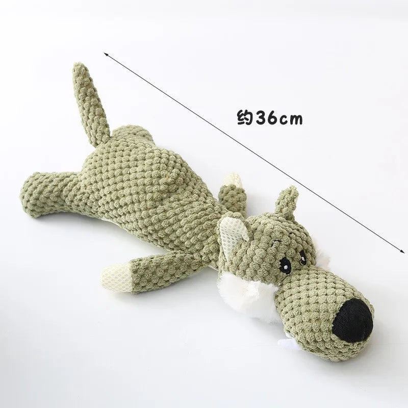 Plush Cartoon Puppy Dog Squeaky Chew Toy for Small Dogs - Smarsty