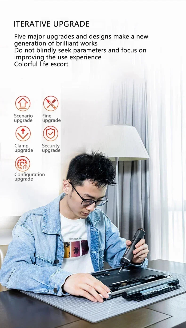 Worx 4V Cordless Electric Screwdriver Set for Home Repairs - Smarsty