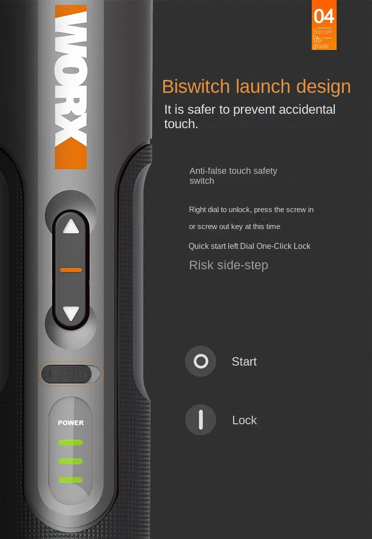 Worx 4V Mini Cordless Screwdriver Set with USB Rechargeable Feature - Smarsty