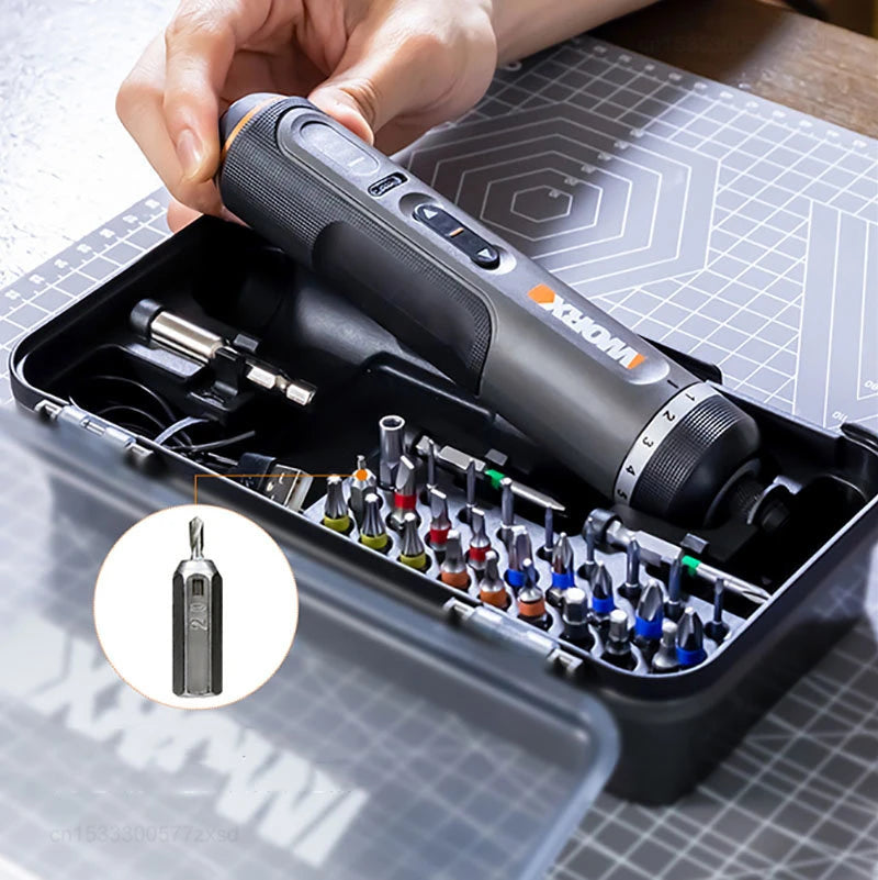 Worx 4V Smart Cordless Screwdriver Set with 30 Bits - Smarsty