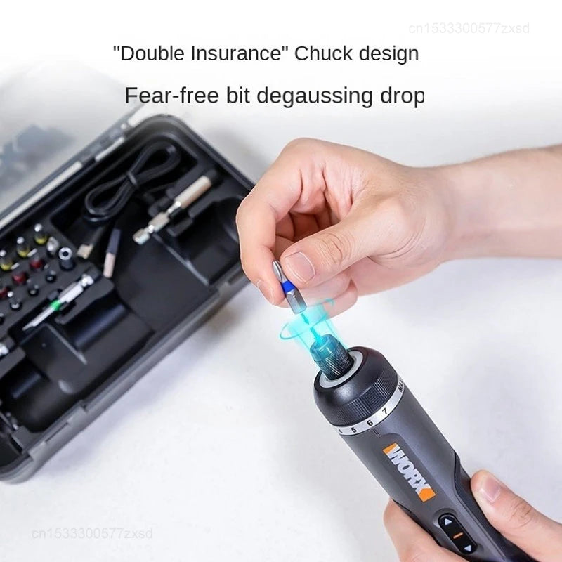 Worx 4V Smart Cordless Screwdriver Set with 30 Bits - Smarsty