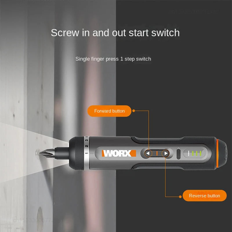 Worx 4V Smart Cordless Screwdriver Set with 30 Bits - Smarsty