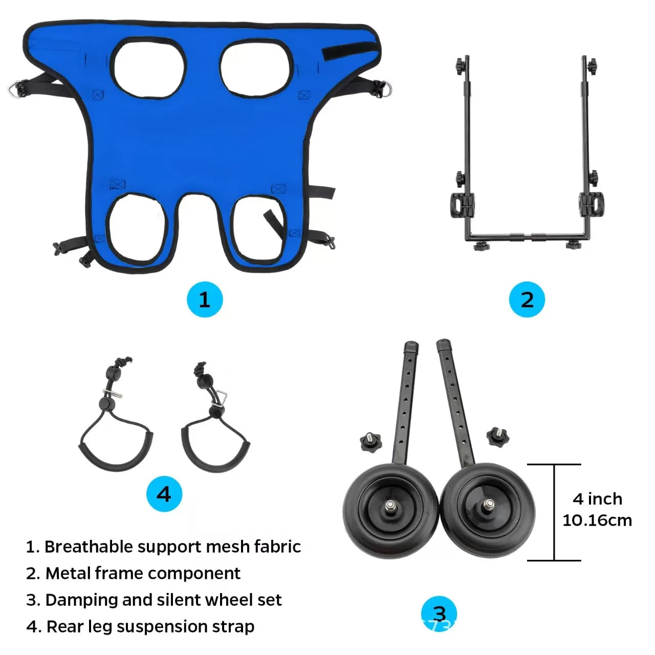 Adjustable Dog Wheelchair Cart for Enhanced Mobility - Smarsty