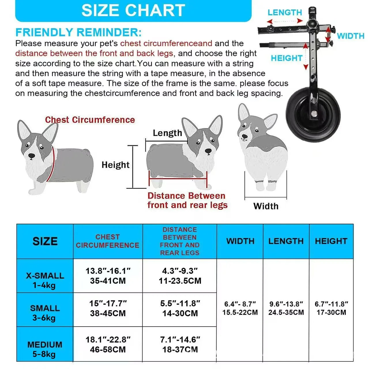 Adjustable Dog Wheelchair Cart for Enhanced Mobility - Smarsty