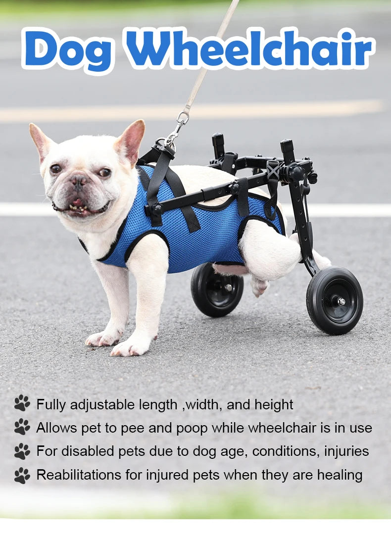 Adjustable Dog Wheelchair Cart for Enhanced Mobility - Smarsty