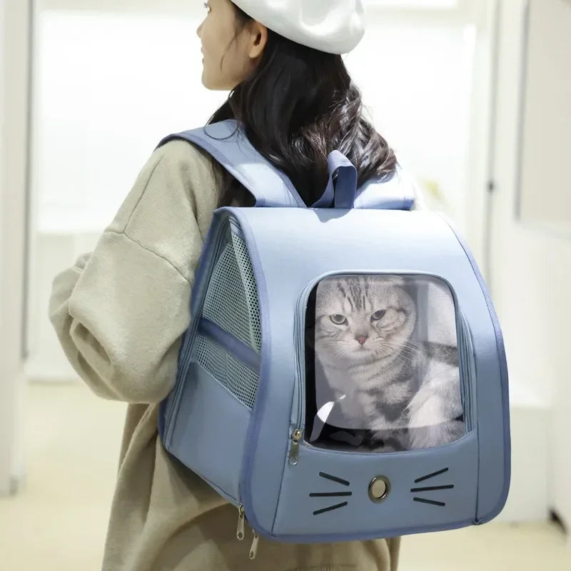 Breathable Cat Carrier Backpack for Outdoor Travel - Smarsty