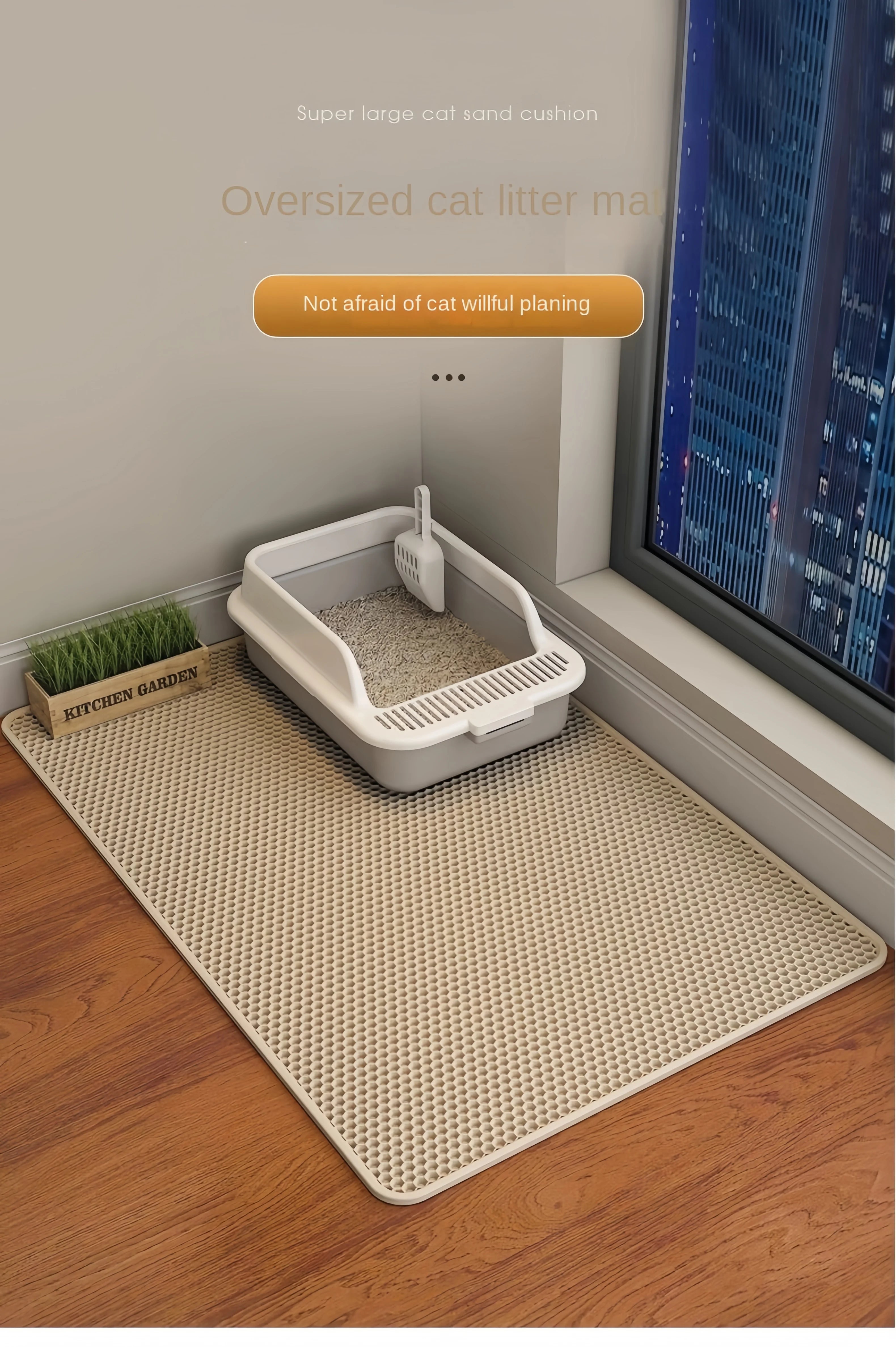 Waterproof Cat Litter Mat with Non Slip Design - Smarsty