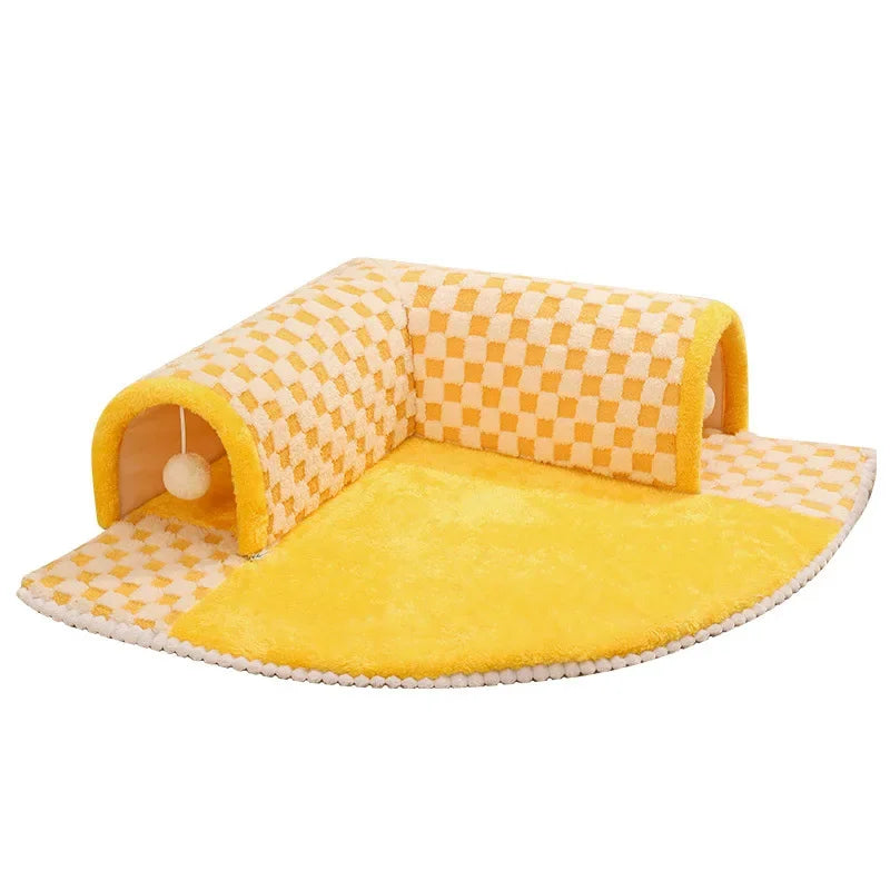 Breathable Cat Bed with Play Tunnel for Fun - Smarsty