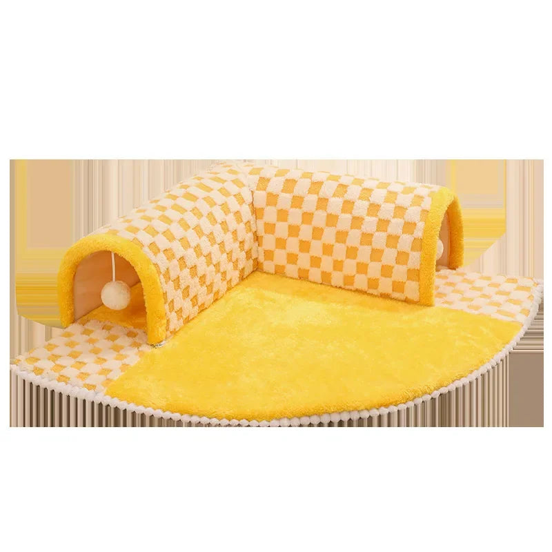 Breathable Cat Bed with Play Tunnel for Fun - Smarsty