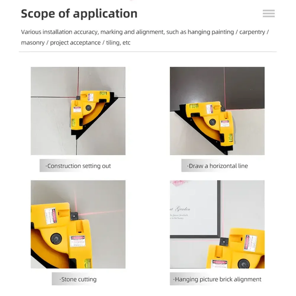 90 Degree Infrared Laser Level for Accurate Measurement - Smarsty