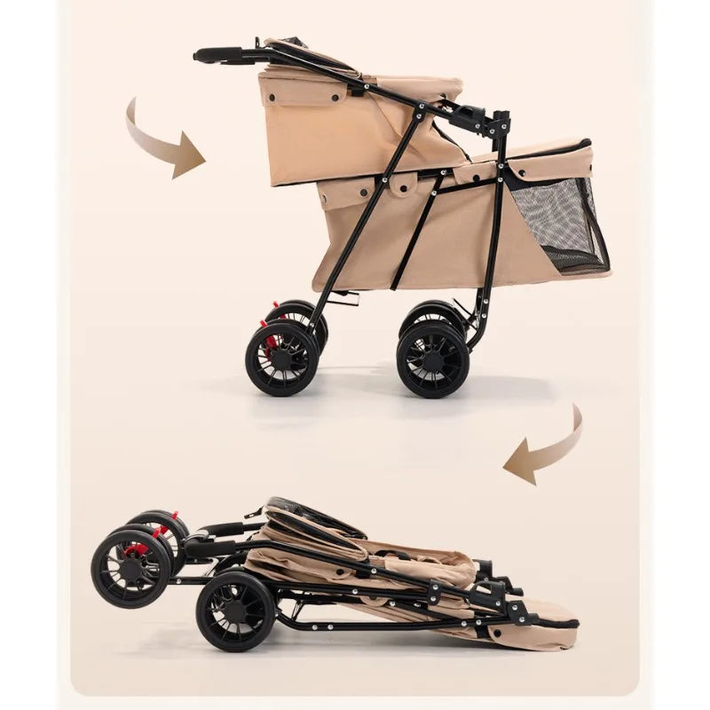 Double Pet Stroller for Small and Medium Dogs - Smarsty