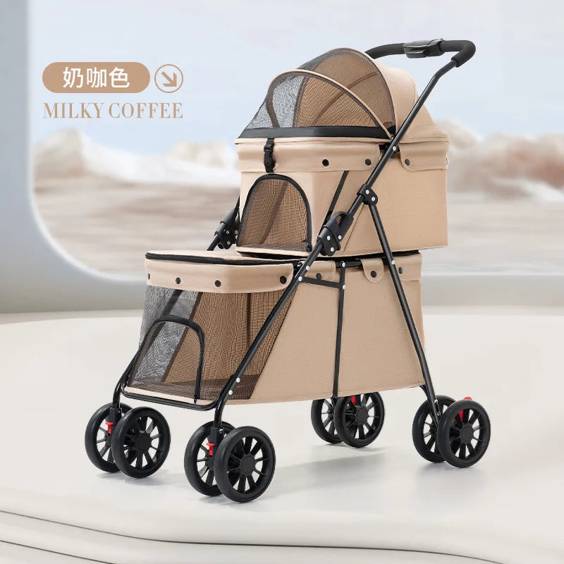 Double Pet Stroller for Small and Medium Dogs - Smarsty