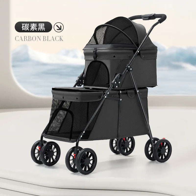 Double Pet Stroller for Small and Medium Dogs - Smarsty