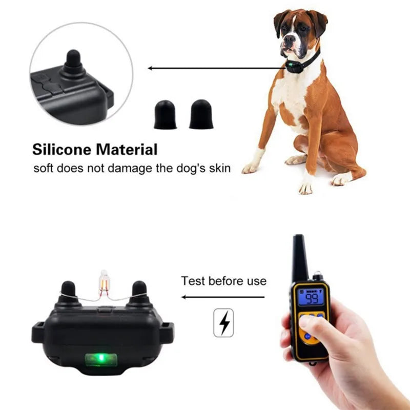 Rechargeable Electric Dog Training Collar with LCD Display - Smarsty