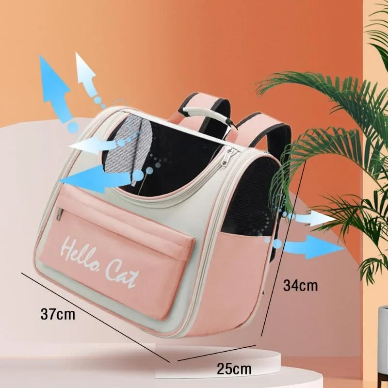 Windproof Cat Carrier Backpack for Travel and Comfort - Smarsty