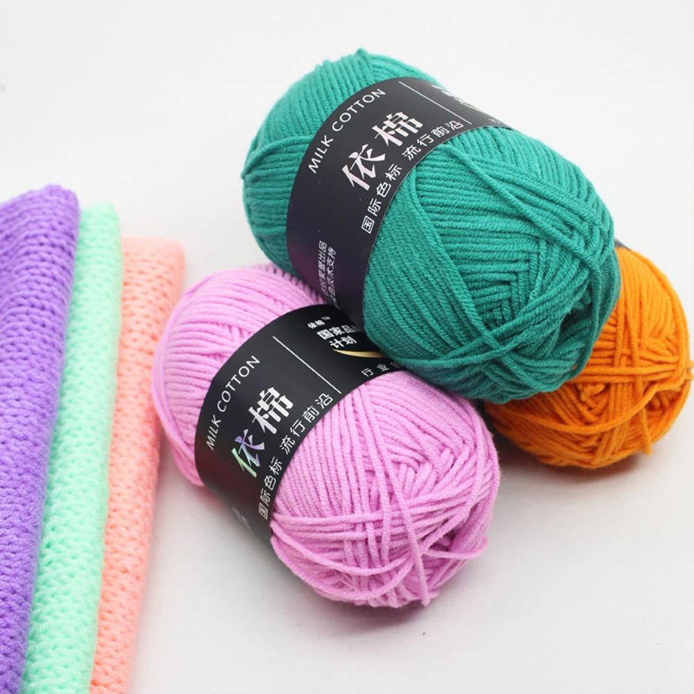 Soft Wool Milk Cotton Yarn for Knitting and Crochet - Smarsty