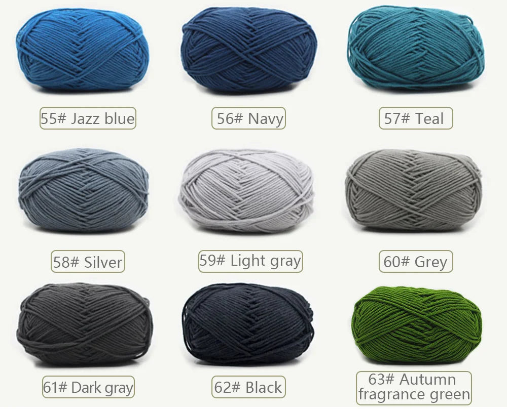 Soft Wool Milk Cotton Yarn for Knitting and Crochet - Smarsty