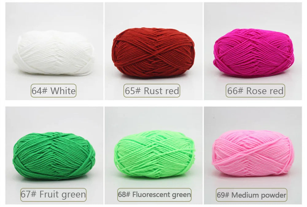 Soft Wool Milk Cotton Yarn for Knitting and Crochet - Smarsty