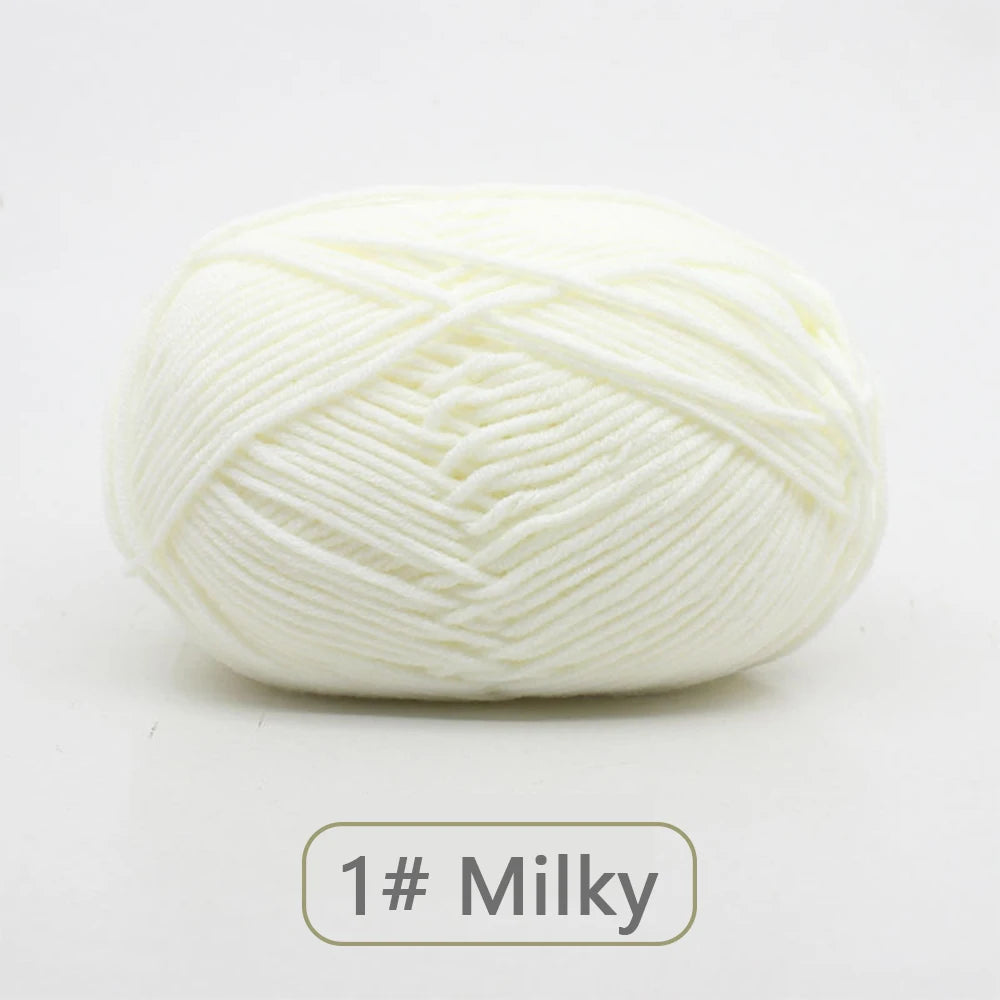 Soft Wool Milk Cotton Yarn for Knitting and Crochet - Smarsty