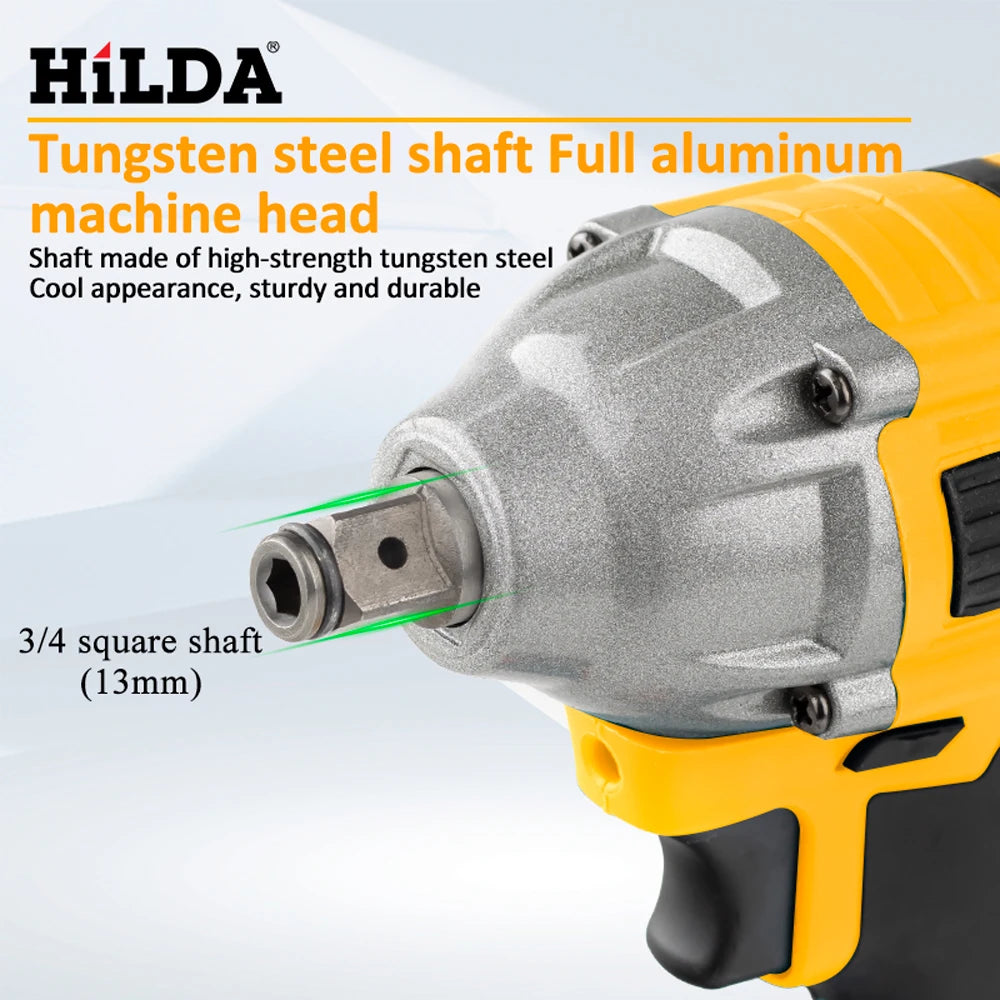 HILDA 21V Cordless Electric Impact Wrench for Home DIY - Smarsty