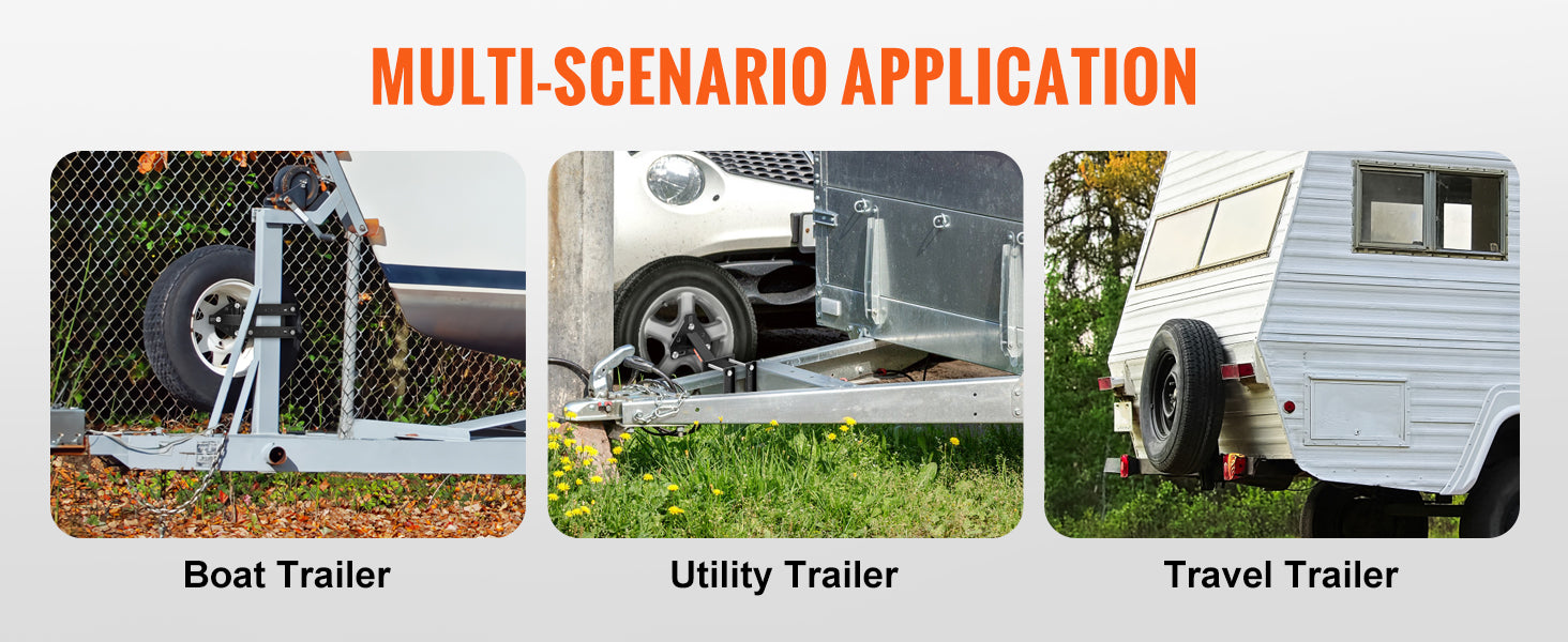 SucceBuy 160 lbs Spare Tire Carrier with Mounting Screws Bracket Lugs On Bolt Patterns Tire Mount Wheel Holder for Trailers RV