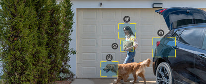 ieGeek 2 PCS 2K Wireless WiFi Surveillance Camera with Battery, Night Vision,Colour and AI & PIR Motion Detection,Outdoor/Indoor