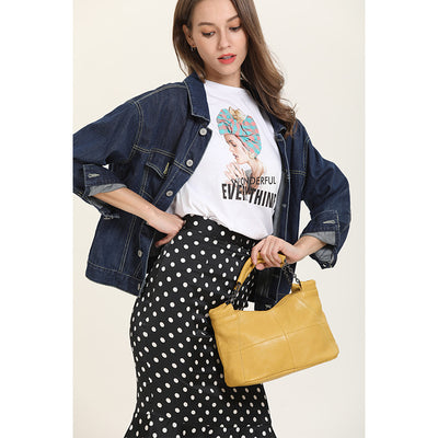 Cow Leather Saddle Bag For Women Mini Tote Luxury Daily - Smarsty