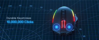 Redragon M612 PRO BT & 2.4RGB Gaming Mouse, 8000 DPI Wired/Wireless Optical Gamer Mice 11 Programmable Buttons & 6 Backlit Modes - Smarsty
