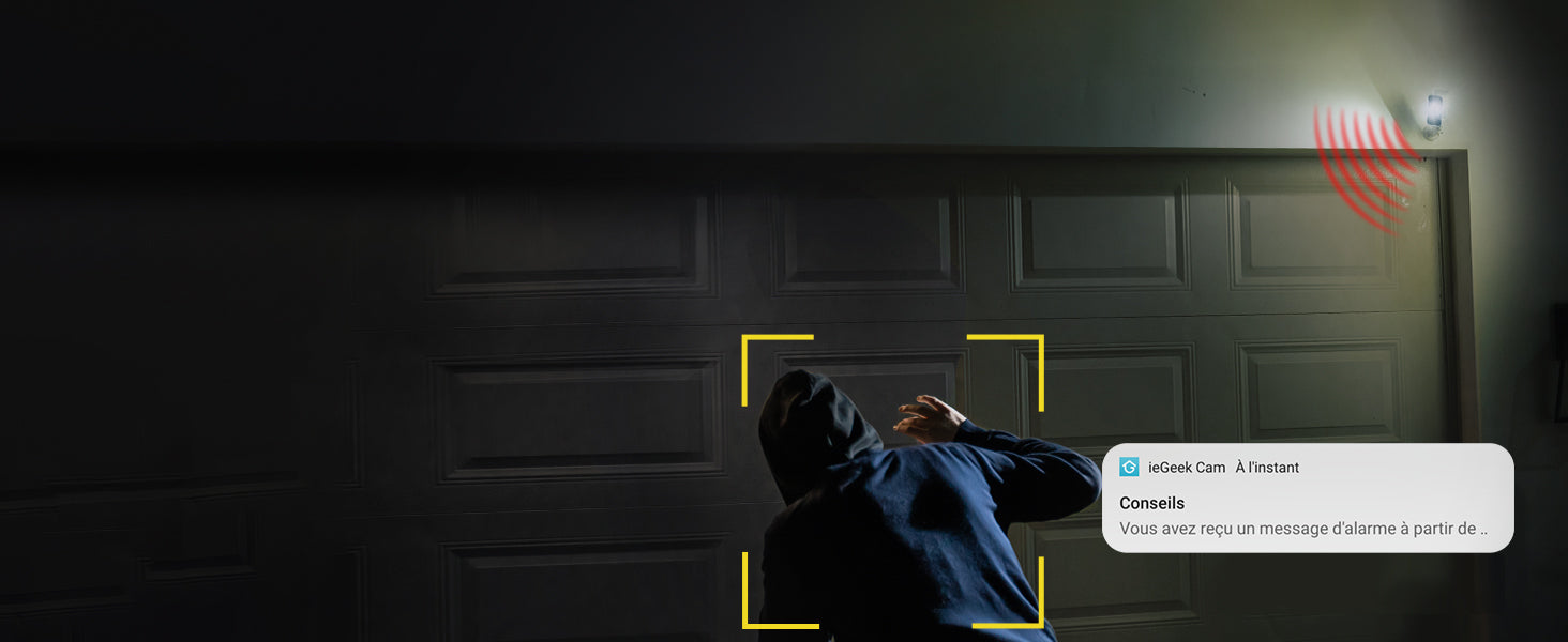 ieGeek 2 PCS 2K Wireless WiFi Surveillance Camera with Battery, Night Vision,Colour and AI & PIR Motion Detection,Outdoor/Indoor