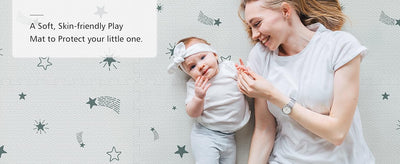 Baby Foam Play Mat, 72x48 Crawling Mat, Floor Mats for Kids for Baby with Interlocking Floor Tiles, Toddler Play Mats for Indoor