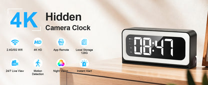 Noahtec 1080P Alarm Clock Mini Camera Wireless Wifi Control IR Night Vision View DVR Camcorder Home Surveillance Monitor Video