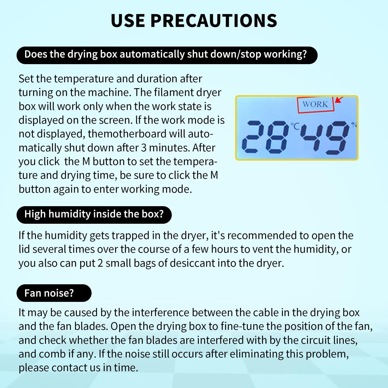 Sovol 2 Rolls Filament Dehydrator Spool Holder Filaments Dry Box for 1.75mm, 2.85mm ABS PLA PETG TPU FDM Material 3D Printer
