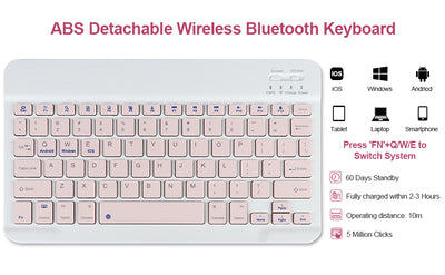 Keyboard Case For iPad 10th Gen 2022 10.9inch,Detachable Bluetooth Keyboard Cover For iPad 11 11inch A16 2025 With Pencil Holder
