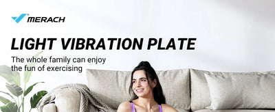MERACH Vibration Plate Exercise Machine with Light Whole Body Workout Power Vibrate Platform Vibration Plate Lymphatic Drainage - Smarsty