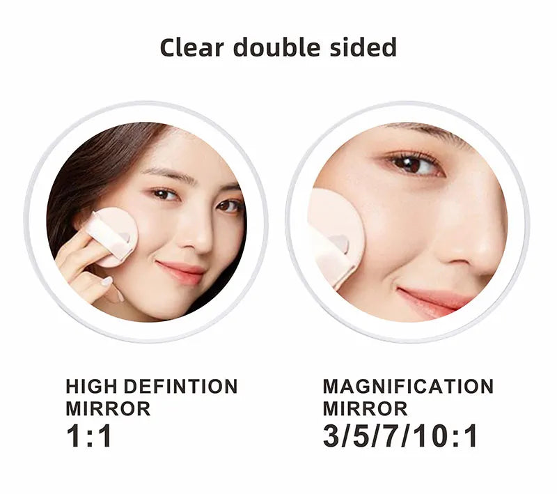 8 Inch Chrome Makeup Mirror with Dual Magnification - Smarsty
