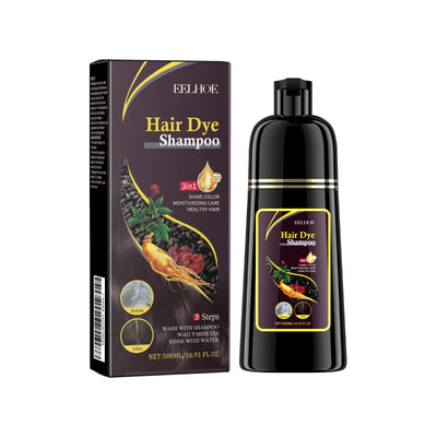 EELHOE Brown Hair Dyeing Shampoo Lasting Coloring Deeply Nourishing Reduce Breakage Promote Scalp Health Hair Dyeing Shampoo - Smarsty