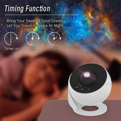 Night Light Galaxy Projector Starry Sky Projector 360° Rotate Planetarium Lamp For Kids Bedroom Valentines Day Gift Wedding Deco - Smarsty