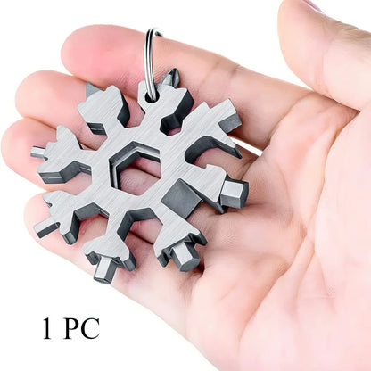 1/2 Snowflake Multi Functional Tool Silver, Unique Multi Functional Tool Screwdriver and Wrench, Gift for Men and Dad