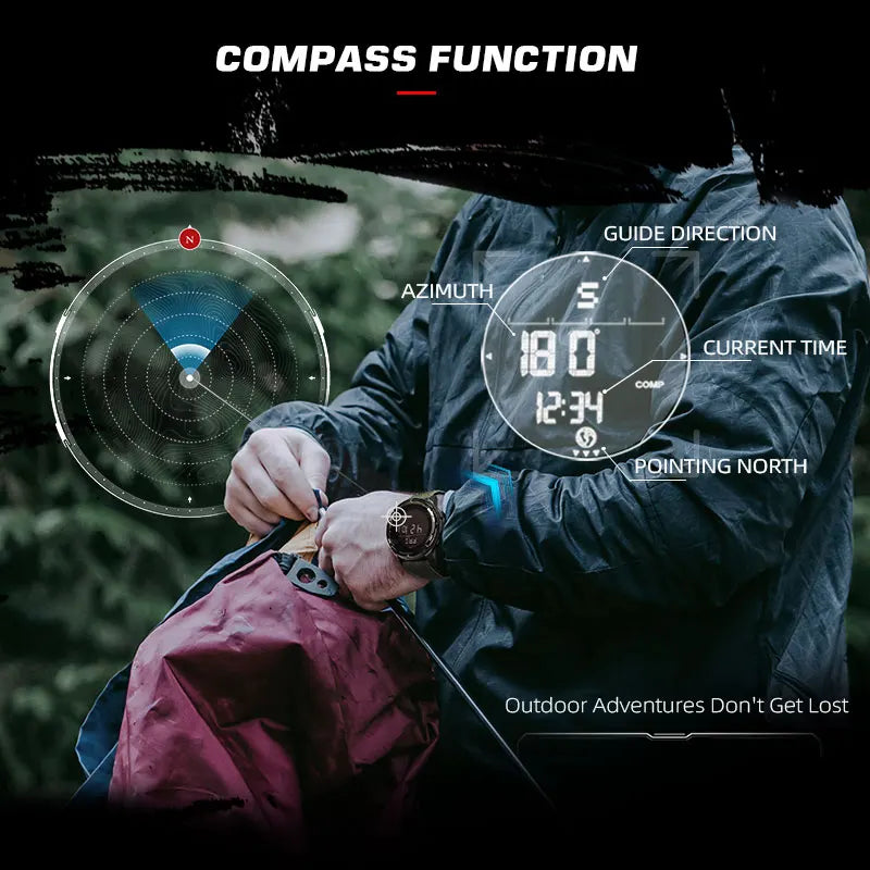 North Edge Alps Men's Waterproof Digital Sports Watch - Smarsty