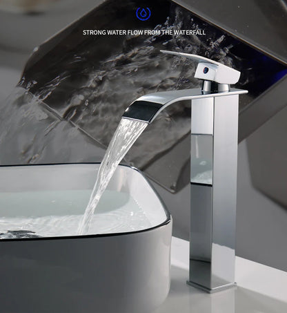 Stainless Steel Waterfall Basin Faucet with Dual Control - Smarsty